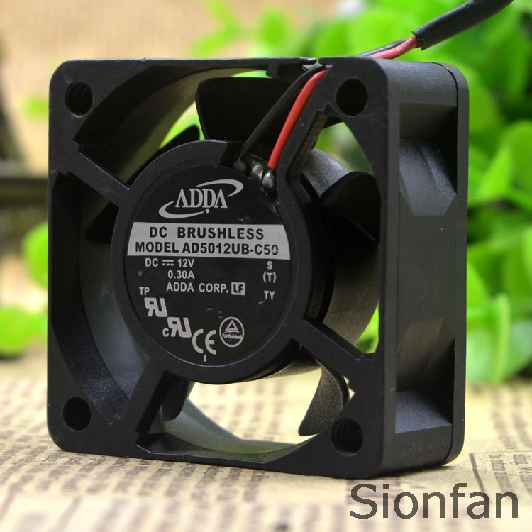 Тихий охлаждающий вентилятор для ЦП Taiwan ADDA AD5012UB C50 12V 0.30A 5CM 5020|Пульты ДУ| |