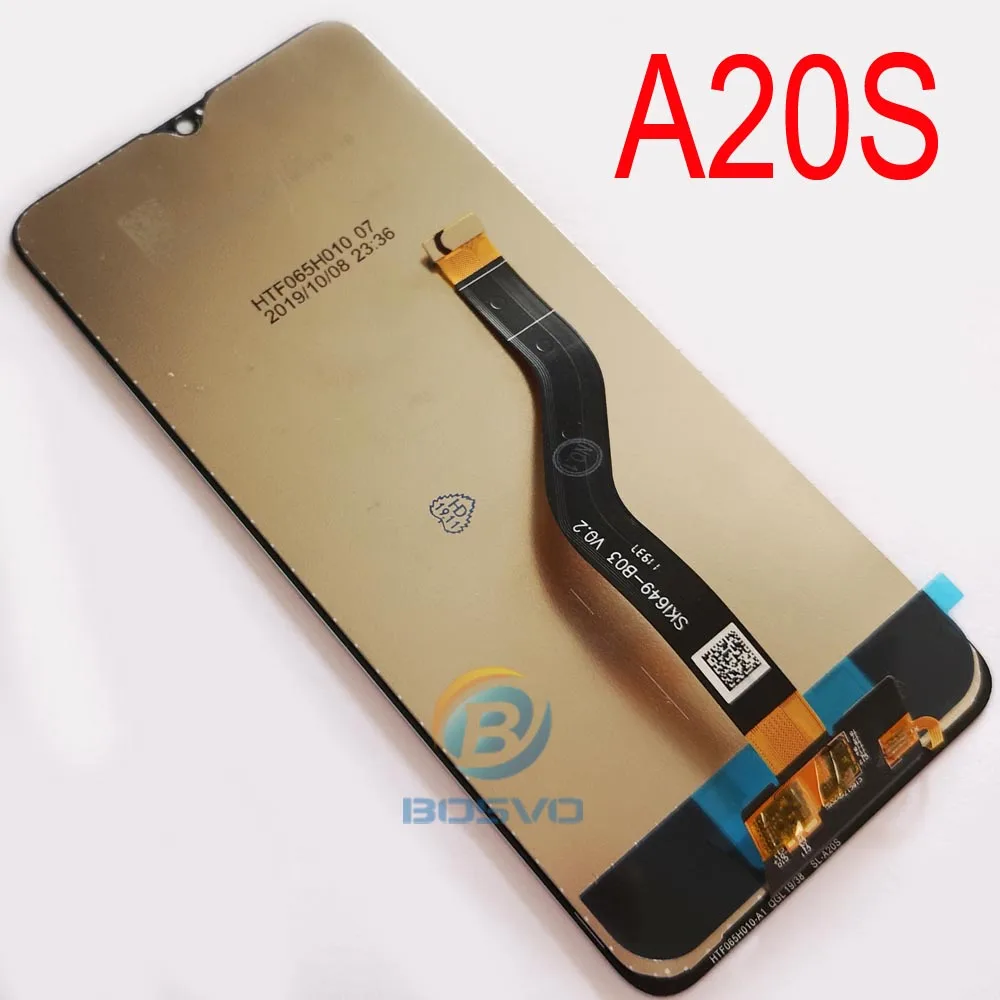 Pantalla LCD t&aacute;ctil para m&oacute;vil, montaje de marco para Samsung A20S, A207, A207F, A207F/DS, A207FN, A207U, A207W, venta al por mayor, lote de 10 unidades-1