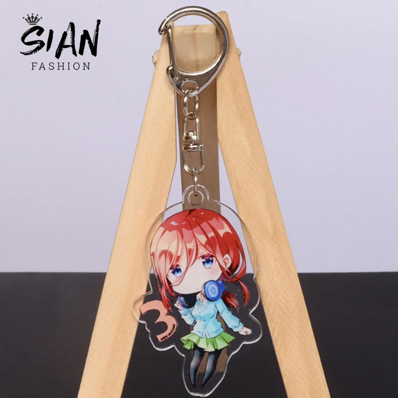 

Anime Quintessential Quintuplets Keychain Nakano Ichika Nino Miku Yotsuba Itsuki Acrylic Keychain for Women Handbag Accessories