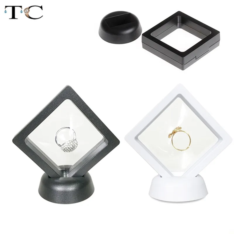 Прозрачный подвесной чехол для ювелирных изделий витрина кольцо плавающий