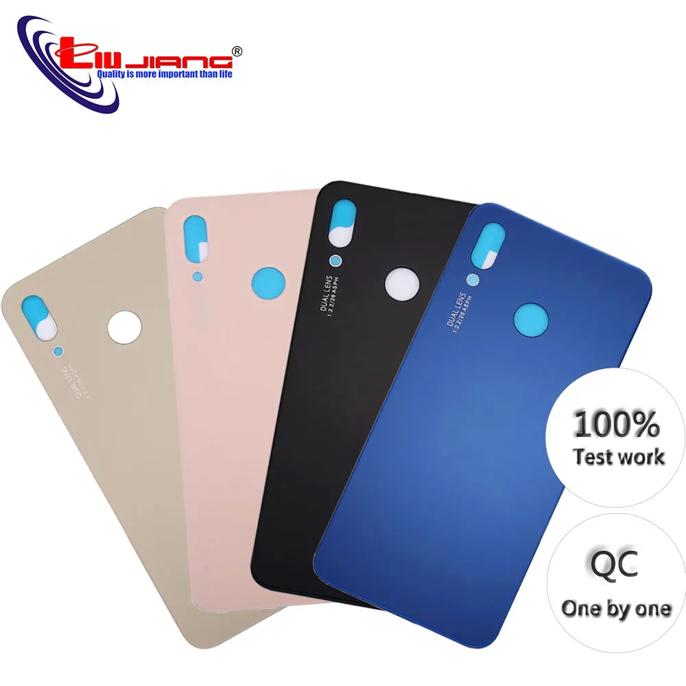Новый корпус для Huawei P20 Lite крышка аккумулятора Задняя стеклянная корпуса Сменный