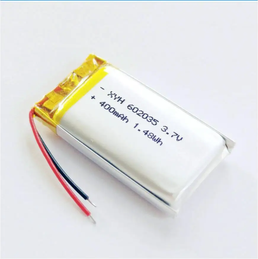 

20pcs 3.7V 400mAh 602035 Lithium Polymer ion Battery 2.0mm JST Connector