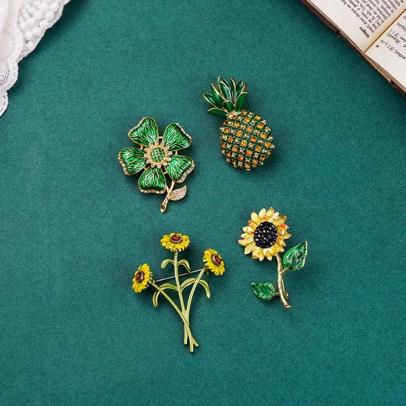 Новая дизайнерская элегантная подсолнухая ваза-кардиган булавка-брошь