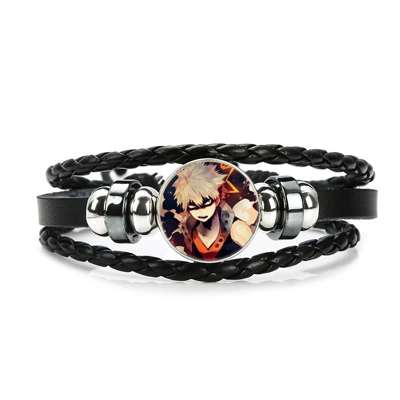 H15 Boku No Hero academic Браслет мой герой Academy Charms браслет дети мальчик панк многослойные кожаные браслеты, бижутерия - Окраска металла: H15