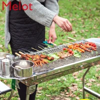 full set barbecue grill household outdoor barbecue charcoal grill stove barbecue tools large barbecue grill portable bbq grill