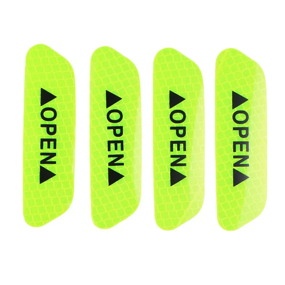

4PCS Universal Open Auto Decals Reflective Warning Strip Tape Sign Sticker Safety Car Door Sticker Anti-Collision Warning Mark