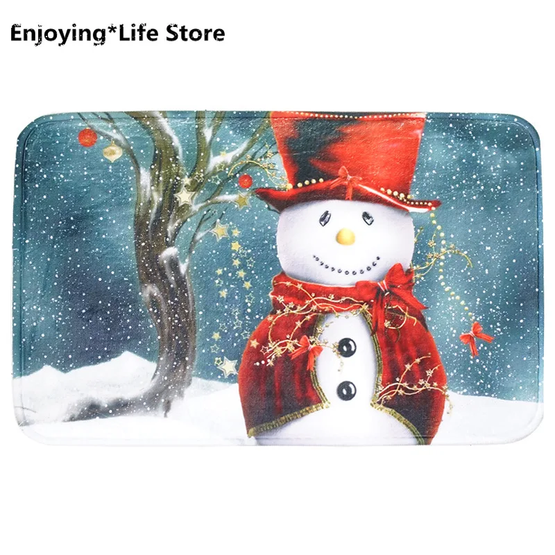 

Christmas Carpet Door Mat Bathroom Mats and Rugs Water Absorpt Bathroom Anti Slip Bath Mat