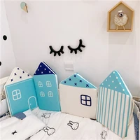 4pcs baby bed bumper little house cushion crib protection infant cot newborn bedding cute kid bed fence child room decoration