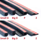 Клейкая резиновая уплотнительная лента для автомобильных дверей, 2 м, D, Z, P, B, 3 м
