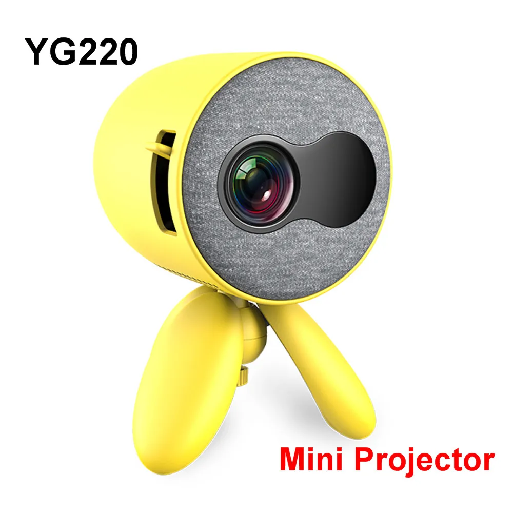 Портативный мини-проектор YG220 карманный милый проектор видеоплеер поддержка 1080P