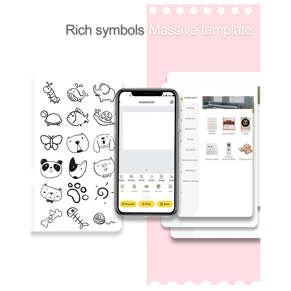 

USB Portable Label Maker Machine Handheld BT Thermal Sticker Label Printer Qr Code Sticker Barcode Printers