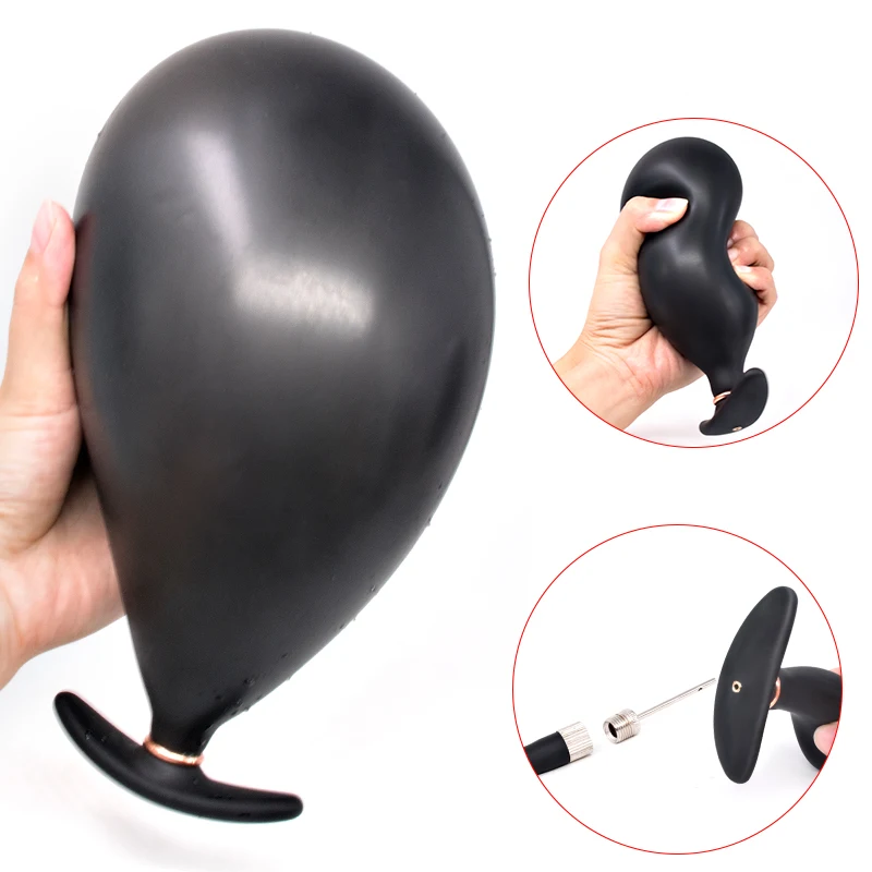 Негабаритный двойной надутый анальный расширитель Go Out силиконовый Анальная