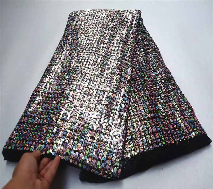 Блестки кружева ткань 2019 высокого качества Африканское вечернее платье ткани