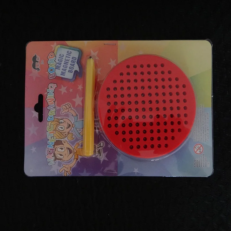 red229 Магнитная планшет, магнитная подушка, доска для рисования, стальная бусина, стилус, популярная бусина, Обучающие игрушки для письма, подарок для детей - Цвет: red229