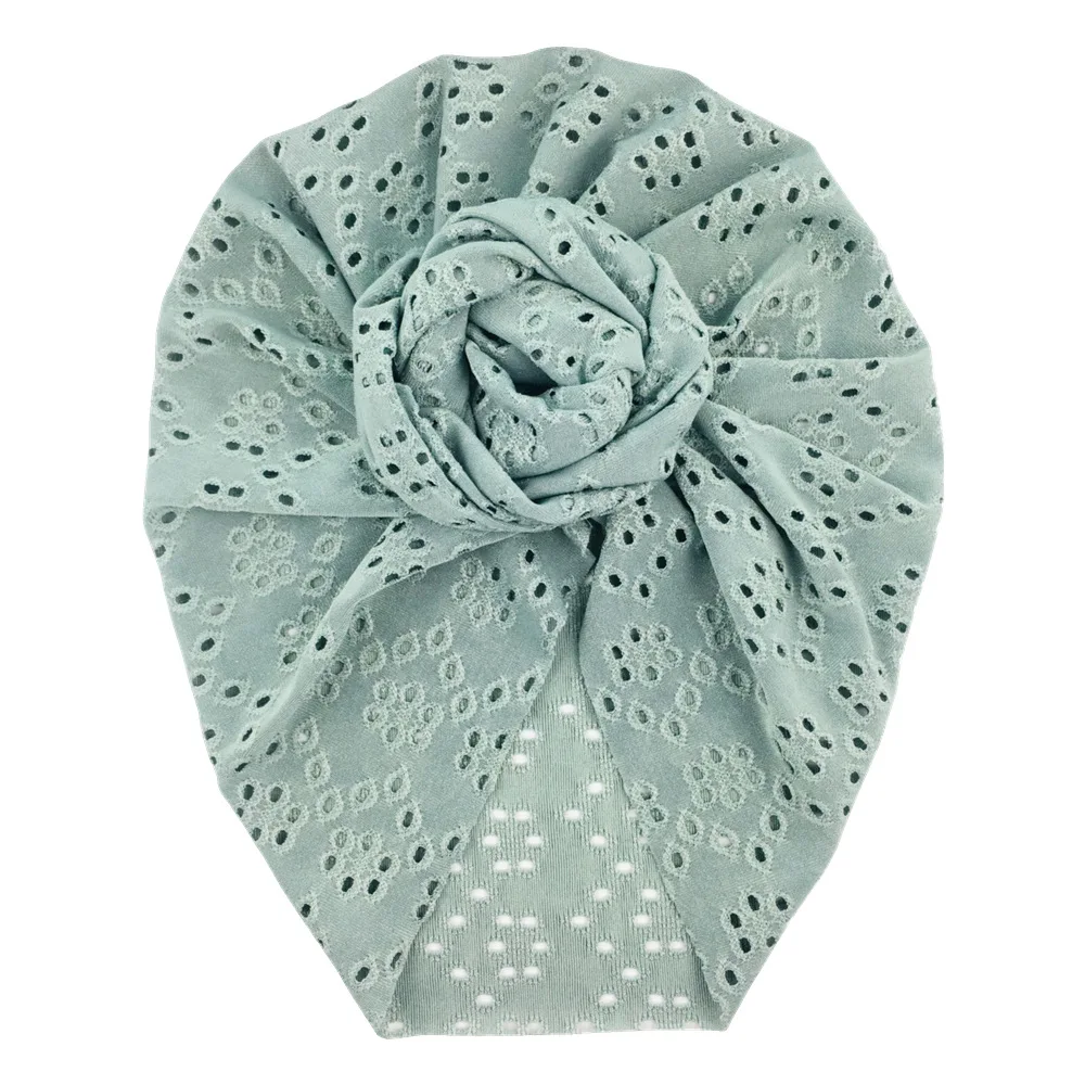 16 шт./Лот модные летние детские шапки-тюрбаны с люверсами шапки для новорожденных