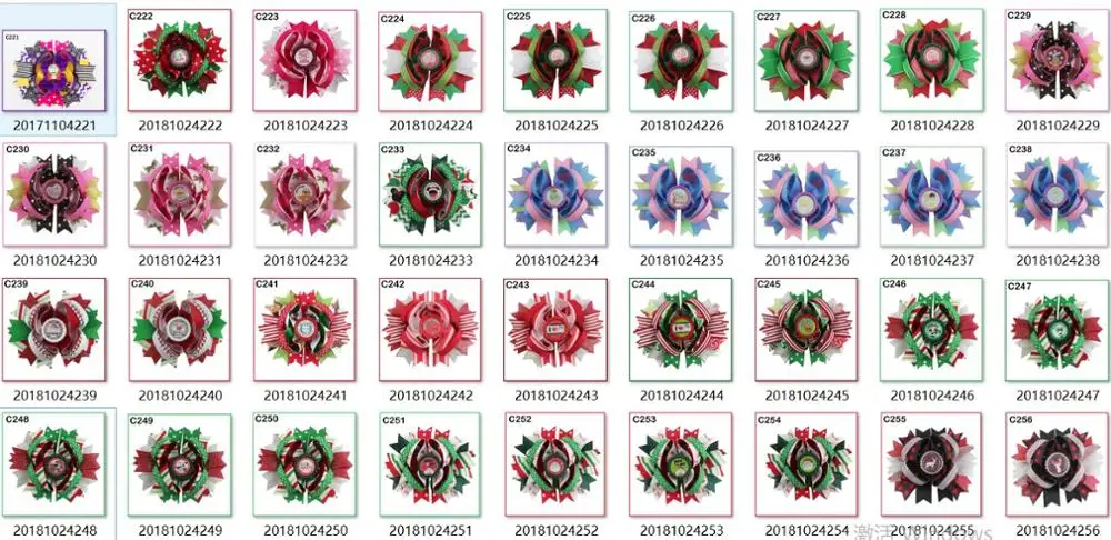 mix color min is 5pc D 15 шт рождественские банты для волос Конфета тростниковый бант Санта заколка для волос олень праздник Счастливого Рождества бант для волос - Цвет: mix color min is 5pc