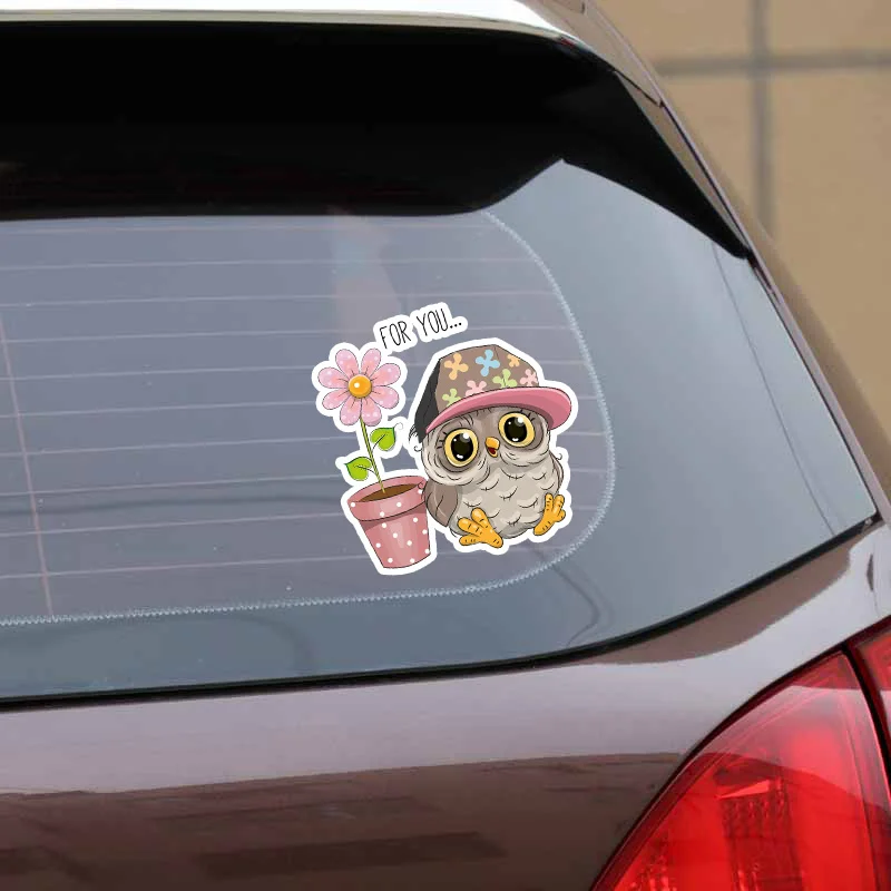 Наклейки на автомобиль Aliauto декоративные цветы в виде совы Виниловая наклейка