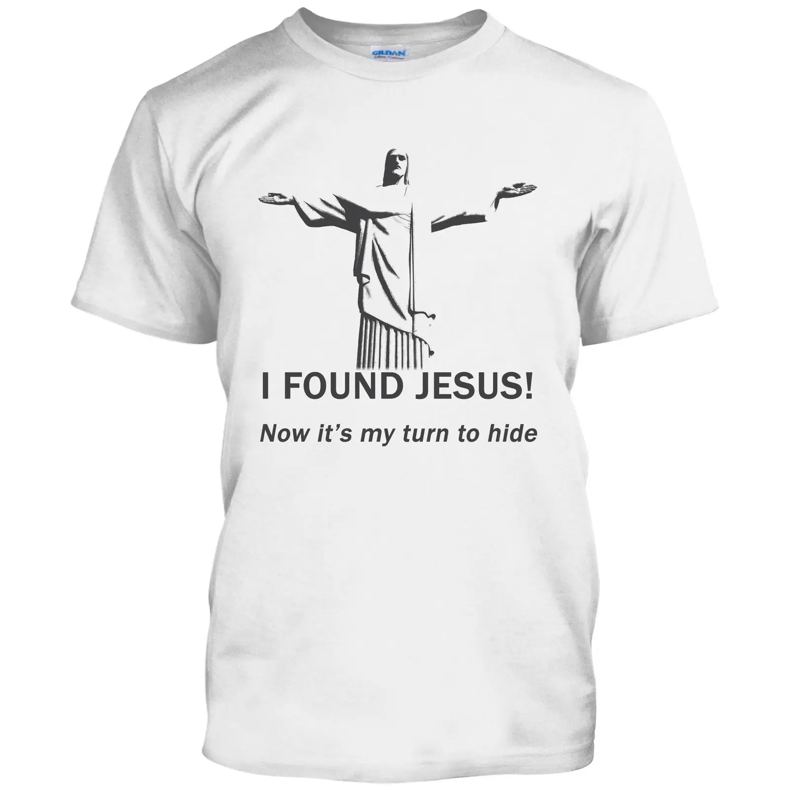 Я обнаружила Иисуса Мужская футболка смешной Хумура религия атеизм атеистский