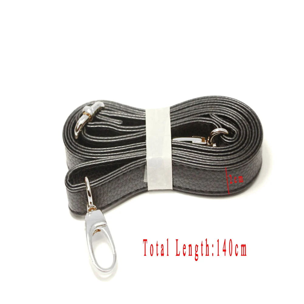 Women 2 cm Wide PU Crossbody Shoulder Bag Handle Strap Ladies DIY Solid Color Purse Belts Metal Head Accessories | Багаж и сумки