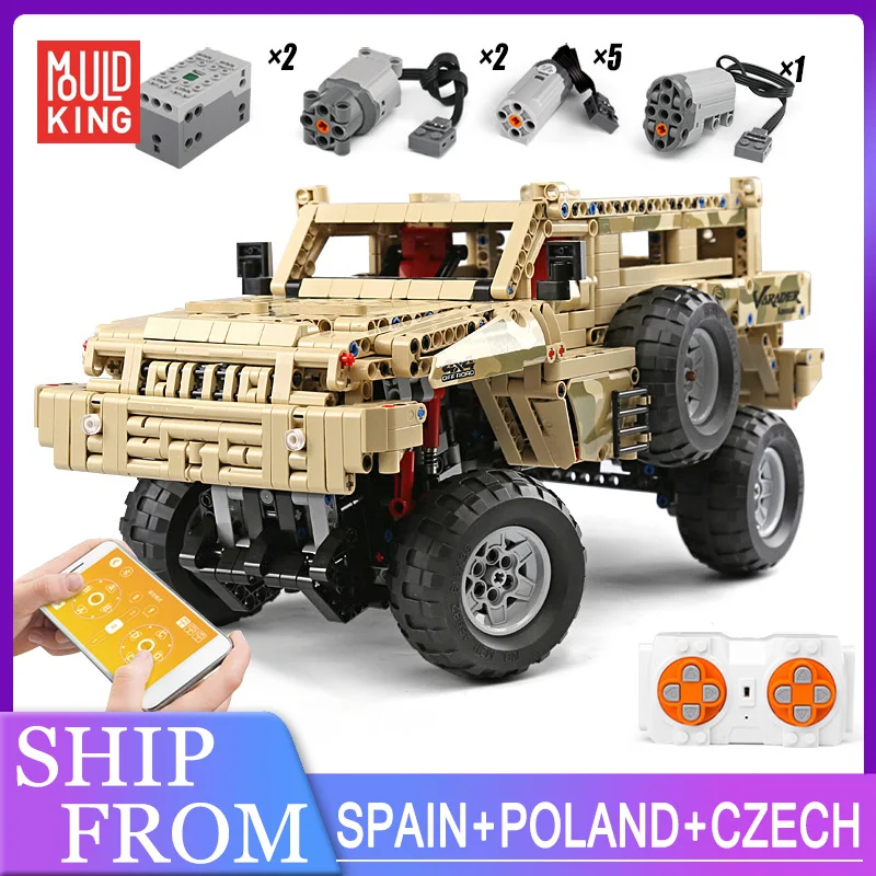 

DHL MOULD KING 13131 APP RC MarauderCar внедорожник, грузовик для скалолазания, техническая техника, образовательная модель, строительные блоки, детские игр...