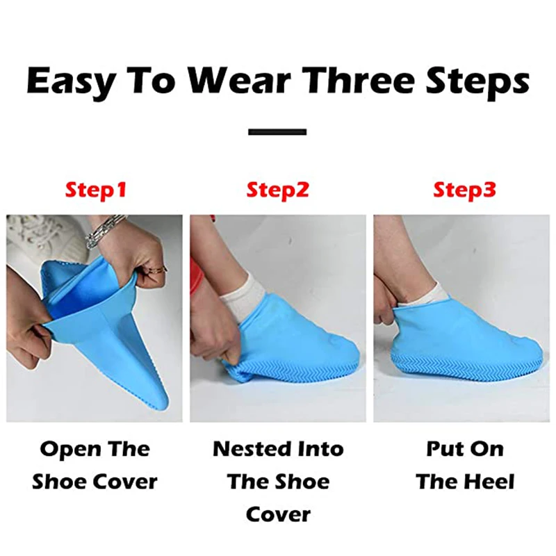Водонепроницаемые чехлы для обуви эластичные износостойкие силиконовые унисекс