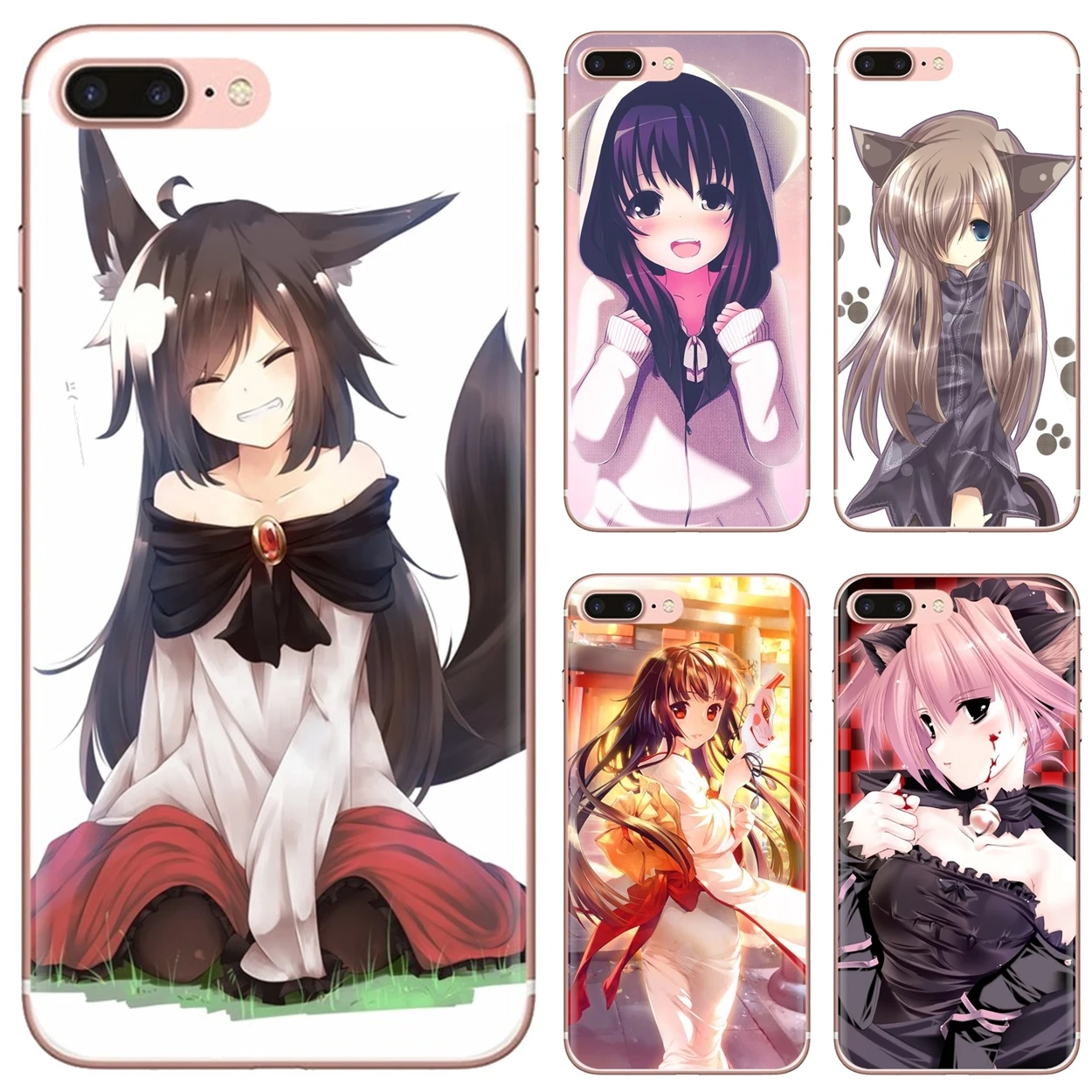 Мягкий чехол из ТПУ для Huawei P30 P40 P20 P7 P8 P9 P10 Lite Plus Pro 2015 2016 2017 Mini Girl-S-wallpaper-S-2-Anime-Cat |