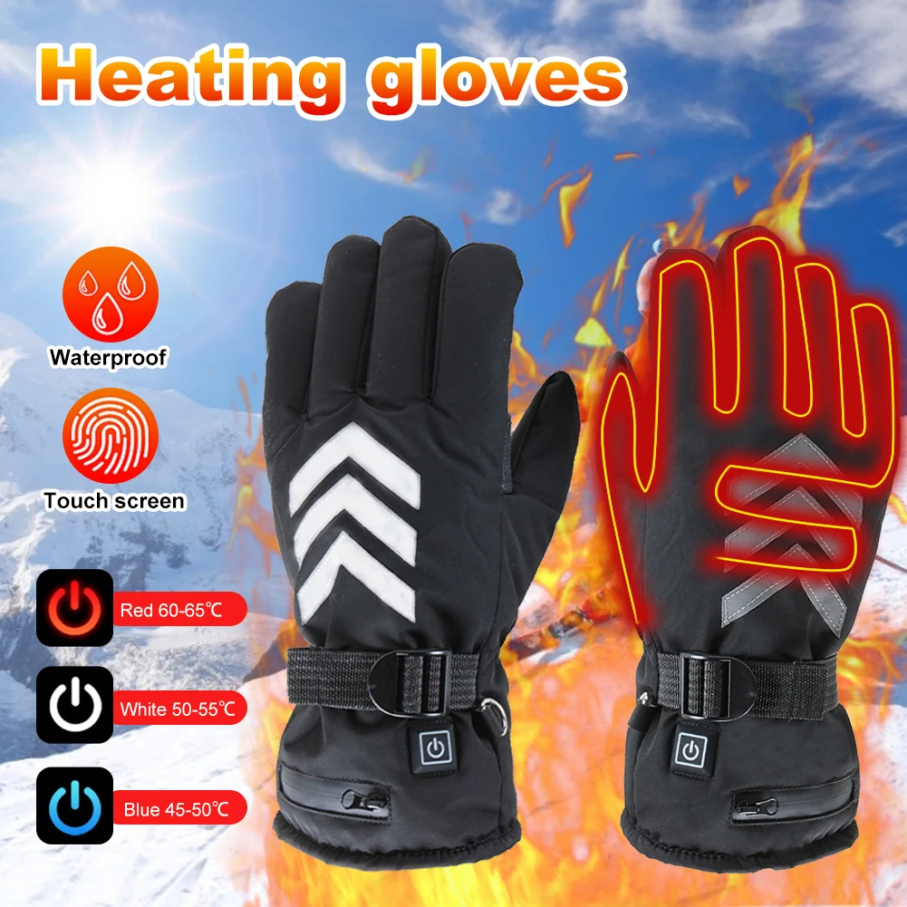 

2600mAh Heated Gloves Rechargeable Heating Gloves Winter Gloves For Motorcycle Ski Climbing To Keep Warm