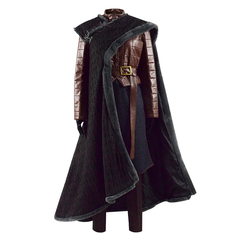 

Костюм для косплея арии Старка, Женский костюм из коричневой искусственной кожи, полный комплект