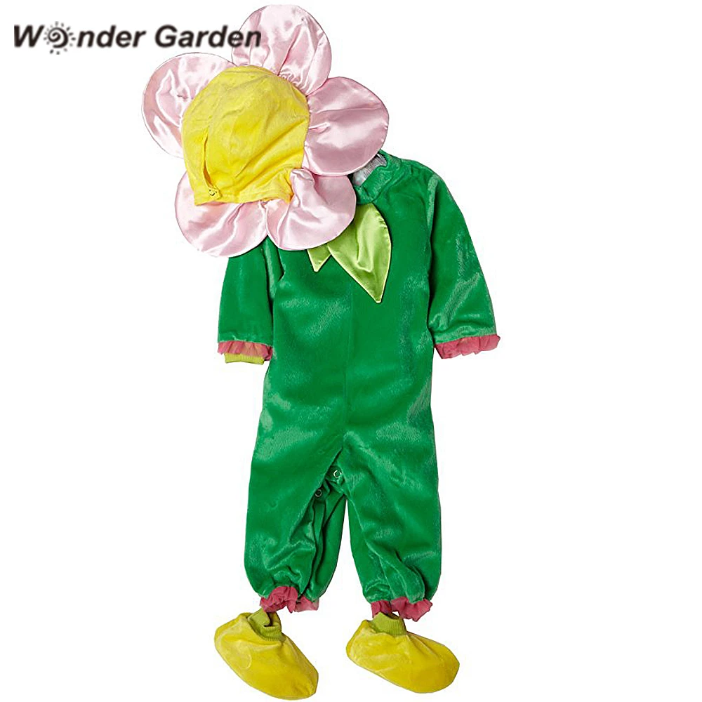 Чудесный сад для маленьких девочек Розовый Цветочный костюм Хэллоуина
