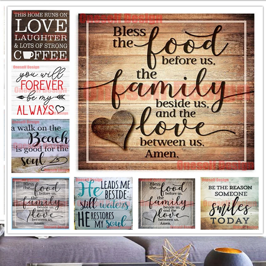 2020 семья еды любовь 5d алмазная живопись полная квадратная вышивка полный набор