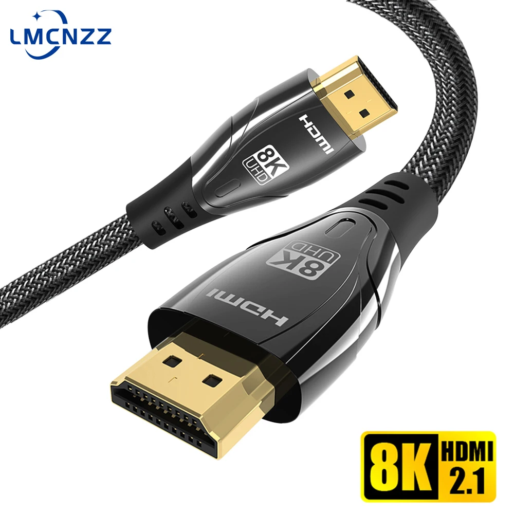 

8K 2.1 HDMI Cable 48Gbps EARC HDR Video Cord Zinc Alloy 8K/60Hz 4K/120Hz for Xiaomi Mi Box PS4 PS5 TV Box 8K Splitter Switcher
