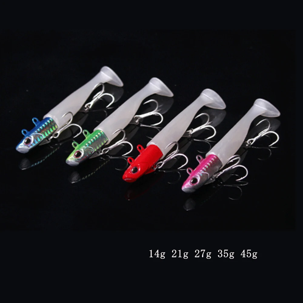 1 шт. мягкий нож Machete с Т образным хвостом рыболовная приманка свинцовая головка