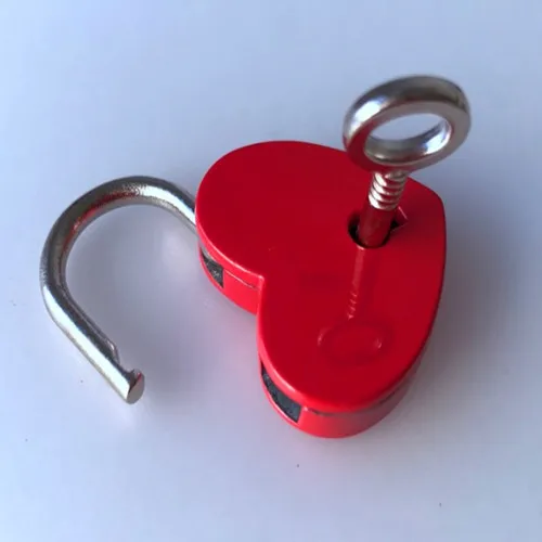 Red Портативный мини-замок в форме сердца, старинный стиль, архаизмы, замок для спортивного шкафчика, замок для ключей, замок для багажа - Цвет: Red