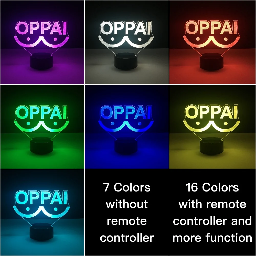 Новинка светодиодный ночной Светильник Oppai японский персонализированный для