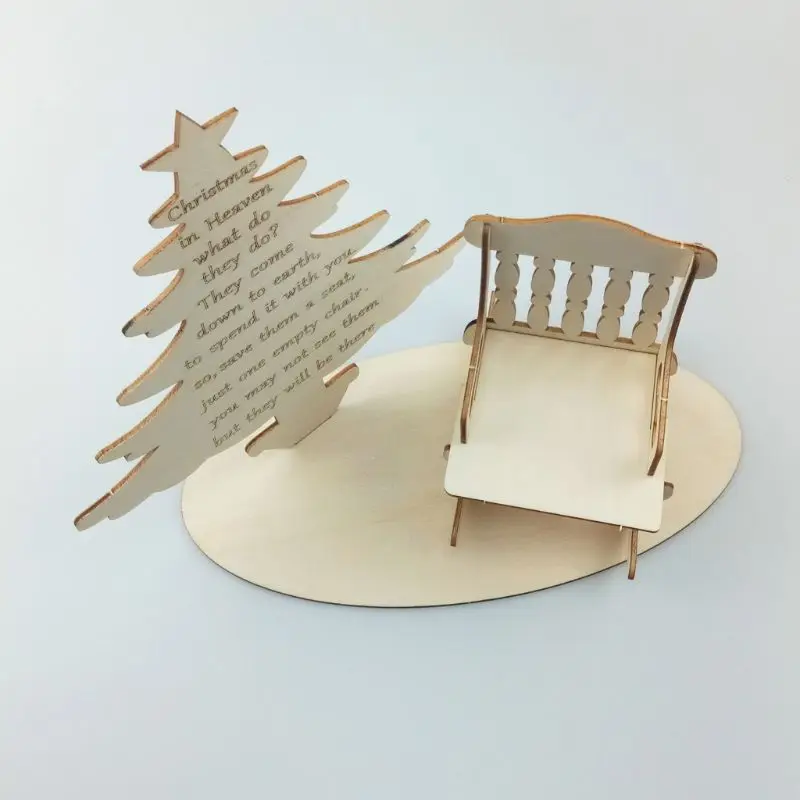 Креативные рождественские украшения деревянная елка сделай сам кресло-качалка
