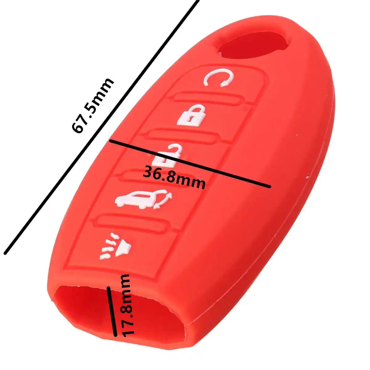 

Silicone 5 Button Smart Remote Key Case Cover Key Fob Holder Protector For Nissan Qashqai Altima Murano