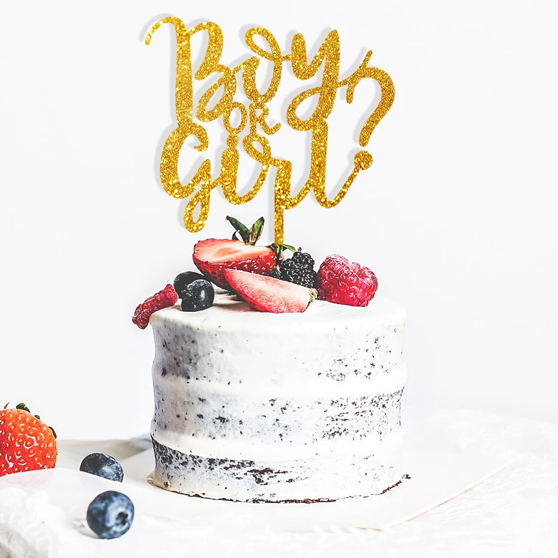 

1pc Boy Or Girl cake topper Baby Baptism Gender Reveal Party cake topper for Baby Shower Gender Reveal Party Decoration