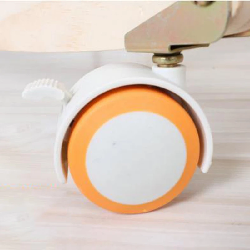 

1Pc High Quality Universal Crib Swivel Casters Cabinet Clamp With Brake Wheels Durable Furniture Support Leg For Chairs Baby Bed