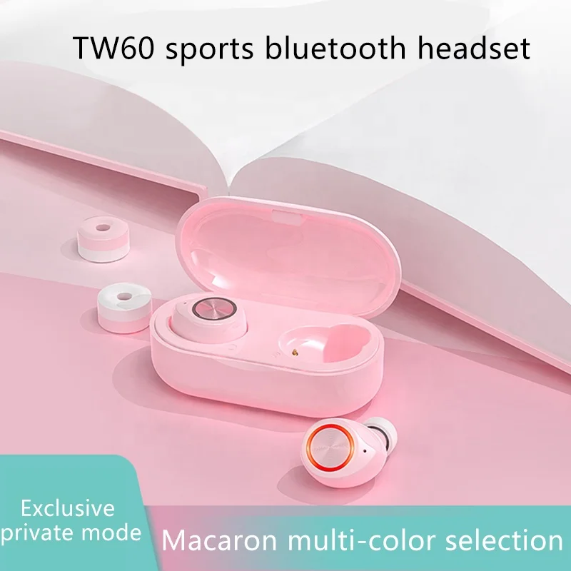 

CLARO Mini Wireless Headphones TW60 Multicolor Bluetooth 5.0 Earphone Stereo Noise Reduction Waterproof Sport Fone De Ouvido