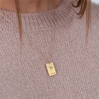 Женское Ожерелье из нержавеющей стали с гравировкой имени ребенка или даты