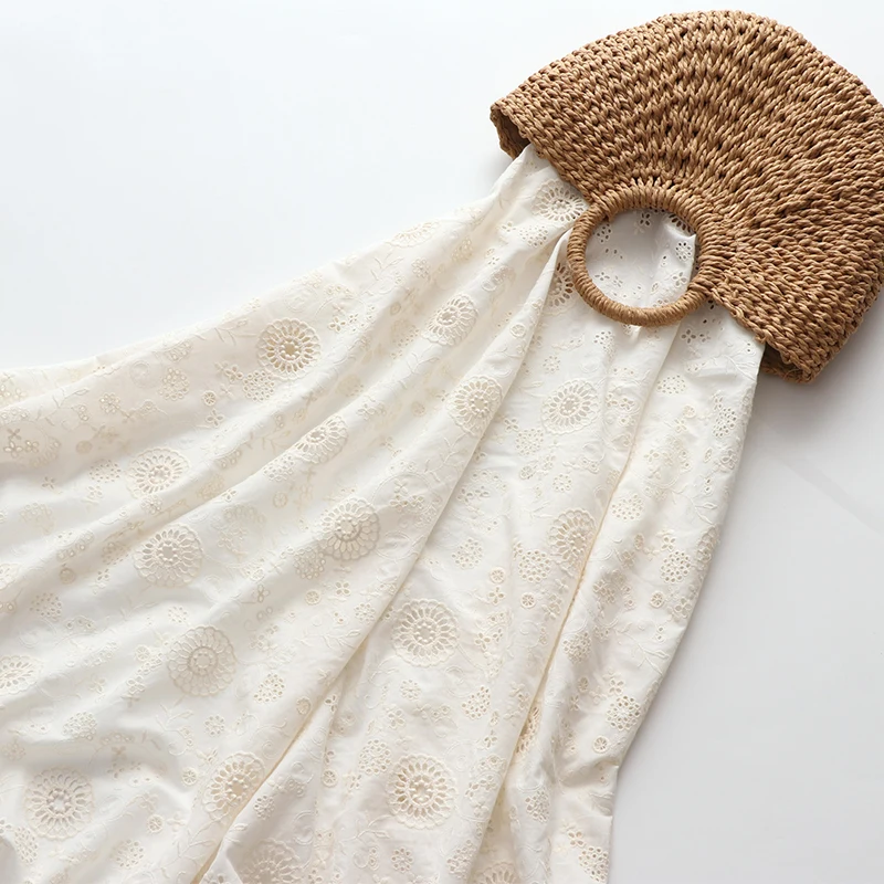 0 5 м/лот ширина 125 см ажурная ткань из чистого хлопка мягкая одежда ручной