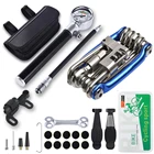 Набор инструментов для ремонта велосипедных шин 210 фунтов на кв. дюйм, мини-насос, многофункциональный инструмент 11 в 1 (с выключателем цепи), пластырь для шин, гаечный ключ, Портативная сумка