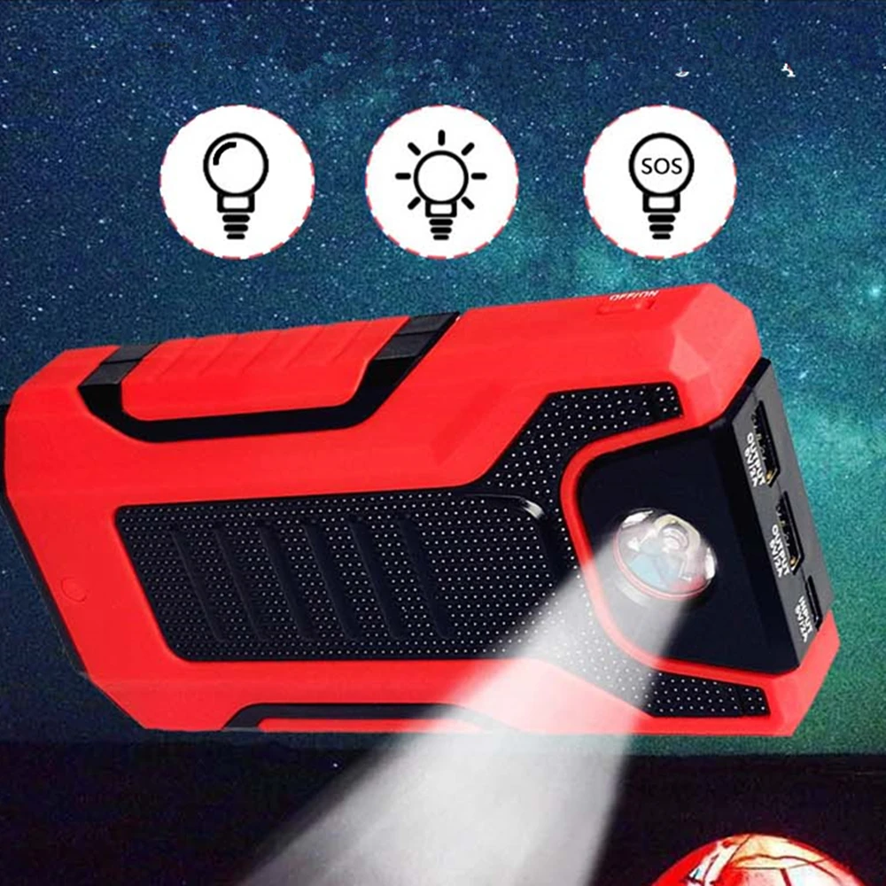 

16,000 mAh Battery Capacity Car Power Bank LED Warning SOS Lighting Easy Operate Jump Starter