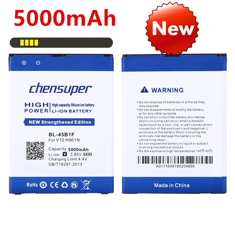 Chensuper Новый 5000 мАч BL 45B1F BL45B1F Аккумулятор для LG V10 H961N F600 H900 H901 VS990 H968 Сменный