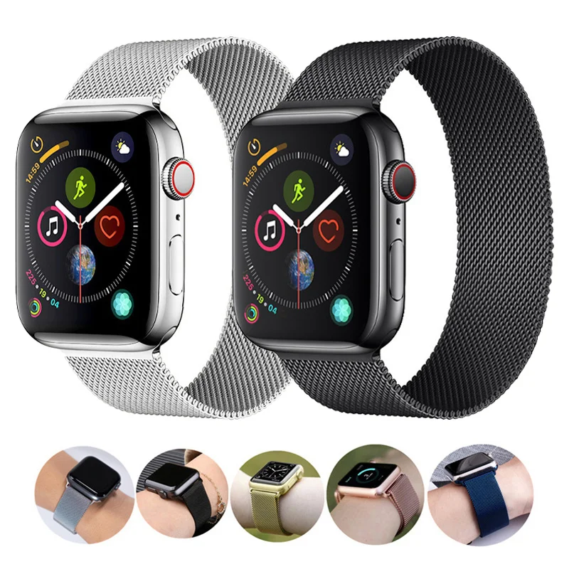 

Magnetic Loop Strap For Watch Band 44mm 40mm iWatch Band 38mm 42mm Stainless steel correa bracelet Apple watch 3 4 5 6 se