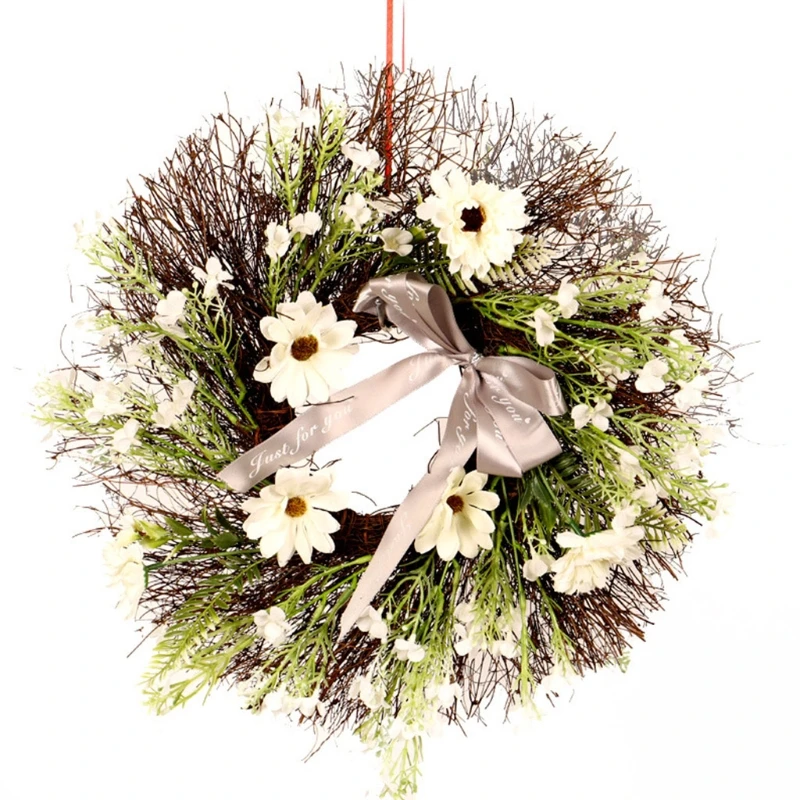 

16'' Cosmos Bipinnata Cav. Flower Artificial Wreath Garland for Wedding Home Dec Dropshipping