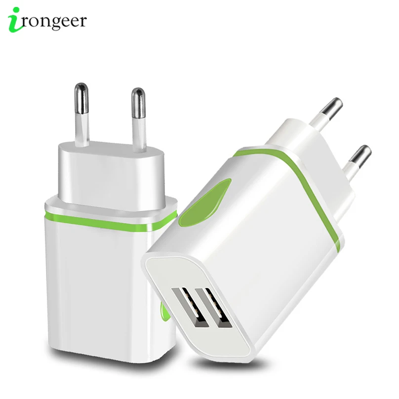 USB зарядное устройство двойной 2 порта ЕС 5 в 2A путешествия настенный адаптер