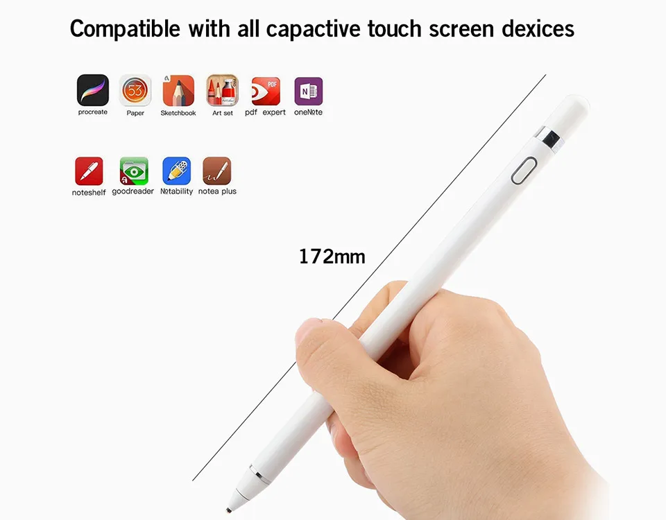 Универсальный Активный Стилус ручка с сенсорным экраном для Apple iPad samsung huawei Xiaomi планшет Смарт емкость карандаш для IOS Android