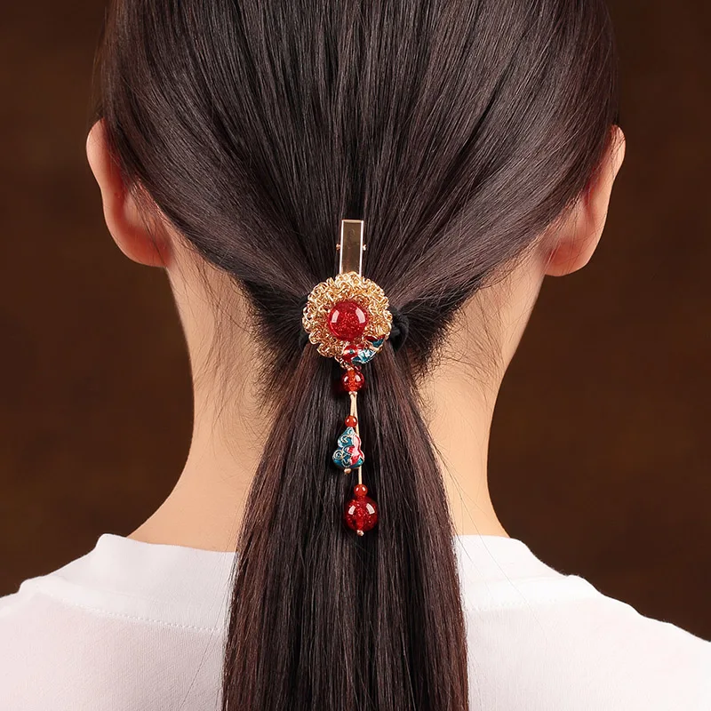 Украшение для волос изящные цветные глазурованные шпильки этнической бижутерии эмалированные заколки аксессуары из клоисонне для прически.
