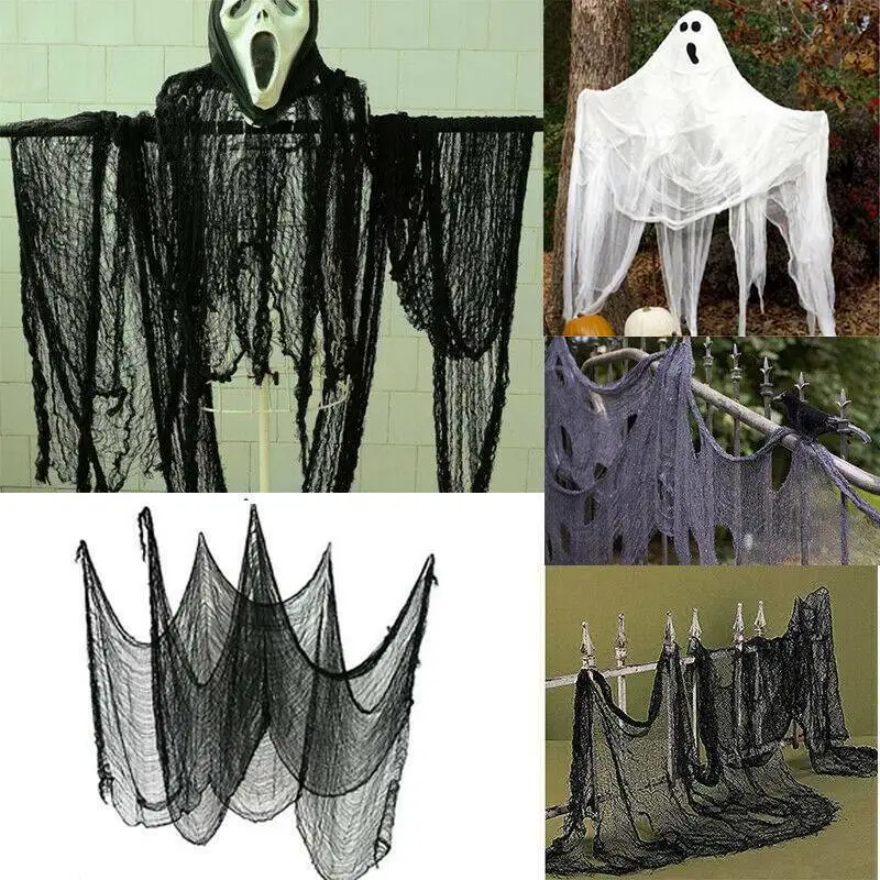 Новинка жуткая марля для Хэллоуина большая сетка ткань дверь Декор дома